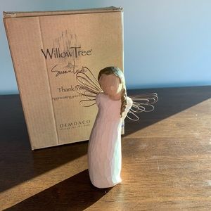 Vintage Willow Tree Angel with flowers